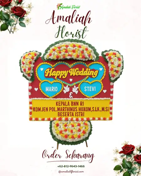 Papan Bunga Pernikahan Matabu